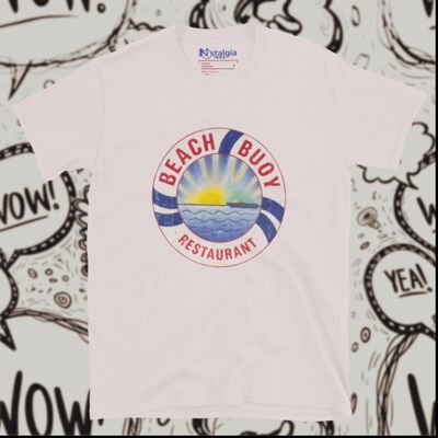 100% Cotton Ice Unisex Softstyle T-Shirt for Beach Buoy Restaurant