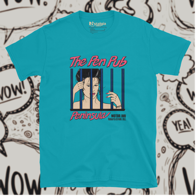 100% Cotton Tropical Blue Unisex Softstyle T-Shirt for Peninsula Motor Inn