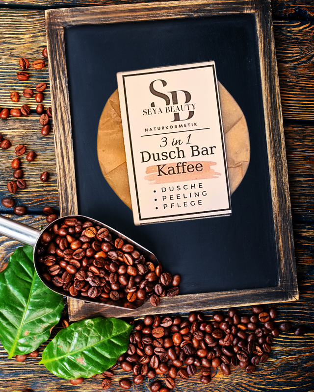 Duschcreme, natürliche Dusche, 3 in 1 Dusch Bar Kaffee, seifenfreies Waschstück