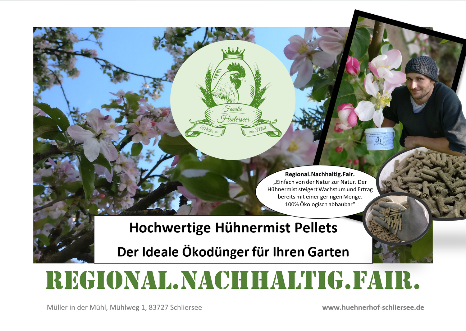 2,2 Kg Hhnermist-Pellets  100 % natrlicher Dnger