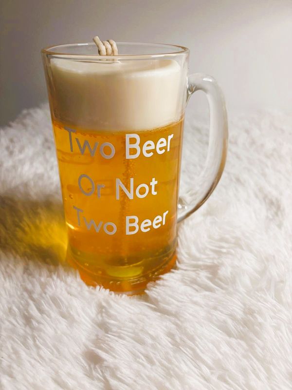 Personalisierte Bierkerze