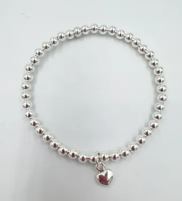 Puffy Heart Silver Br