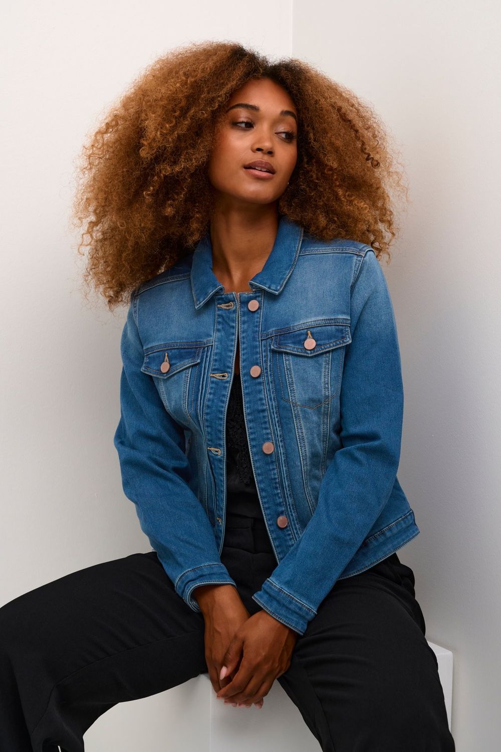 CRRota Jogg Denim Jacket, Color: Roka Medium Blue denim, Size: S