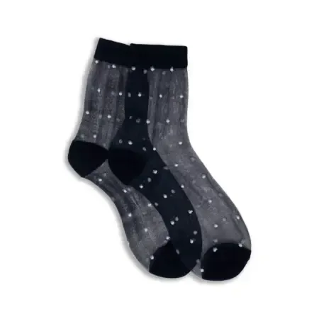 Sheer Dots, Color: Black