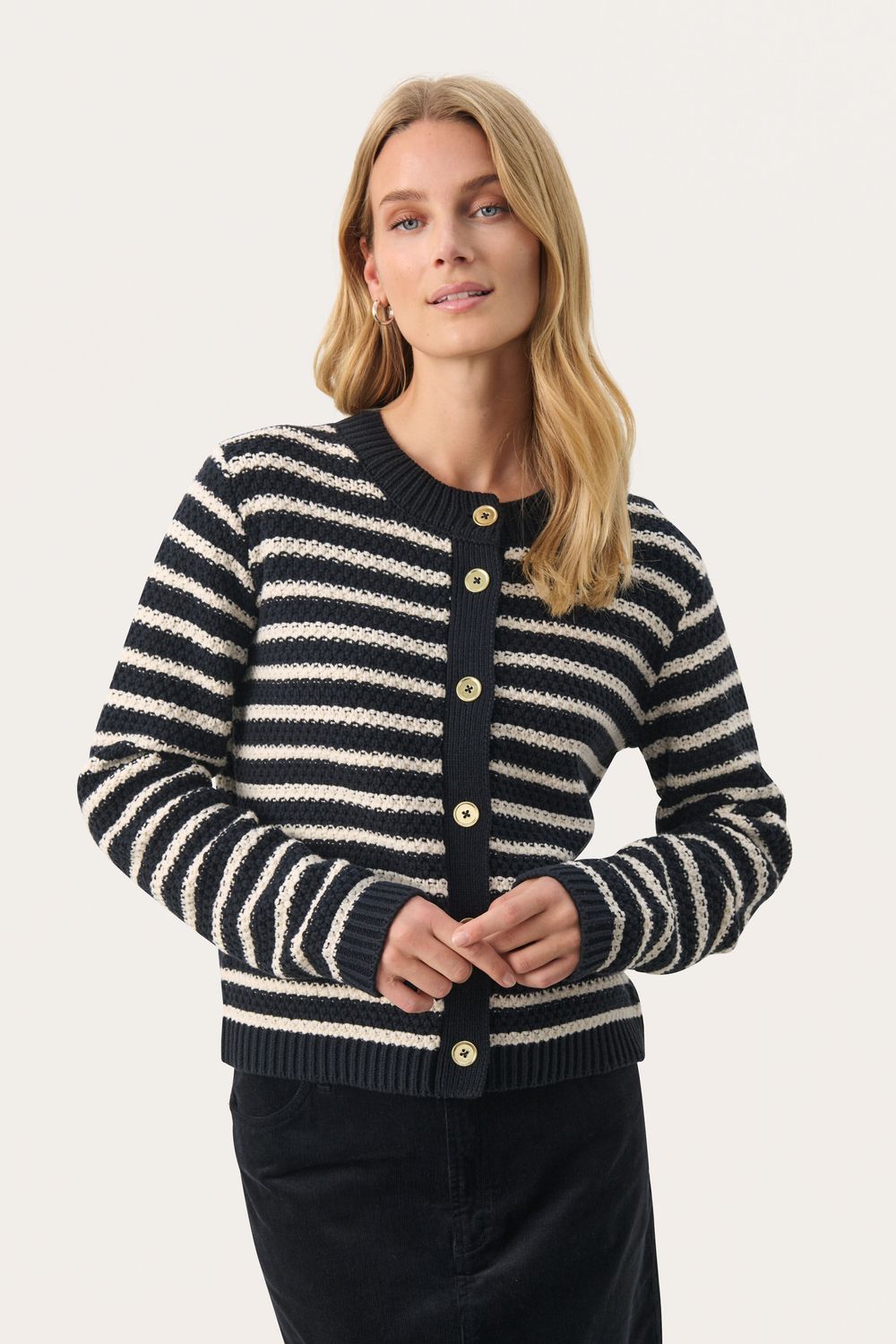 LeonidaPW CA, Color: Whitecap Gray Stripe, Size: XS
