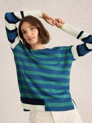 OLIVE STRIPE JUMPER