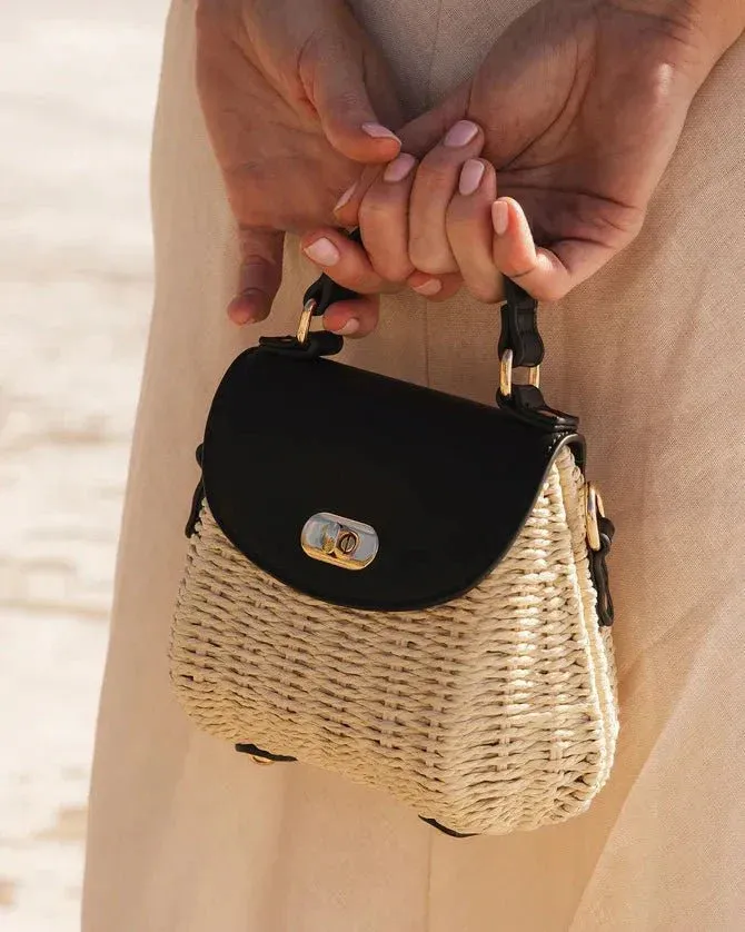 Sandy Raffia Crossbody