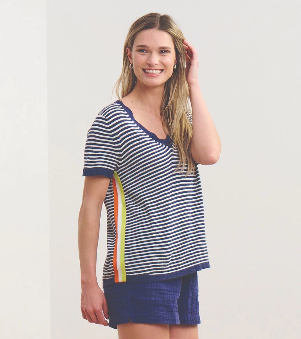 V-Neck Knit Tee
