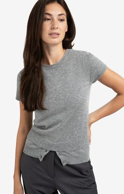 Short sleeve knitted top with
