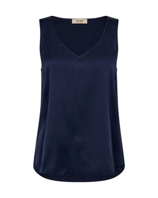 MMAstrid V-Neck Silk Tank Top