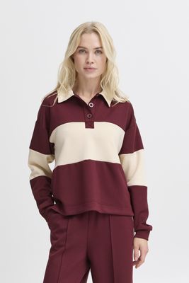 BYPUSTI CONTRAST POLO PULLOVER