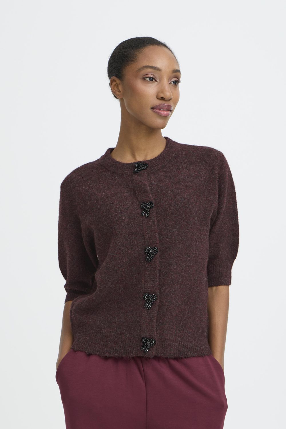 BYOMEA DECO CARDIGAN, Color: Port Royale Melange, Size: S