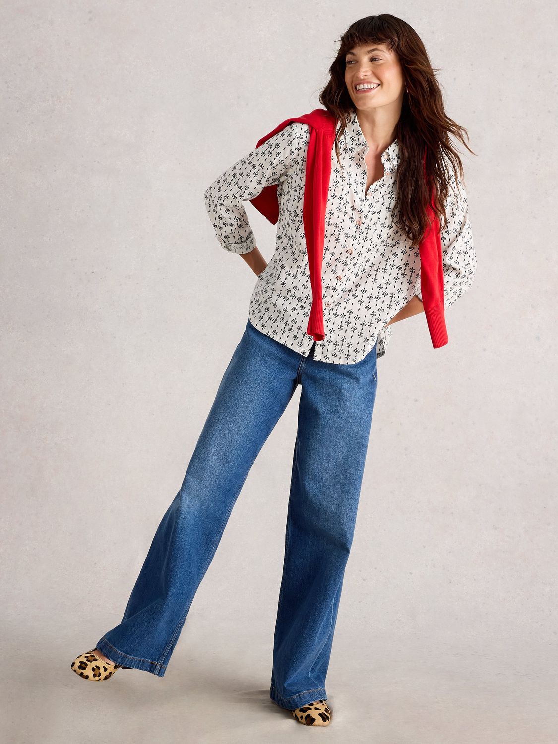 Sophie Organic Cotton Shirt, Color: White PR, Size: 10