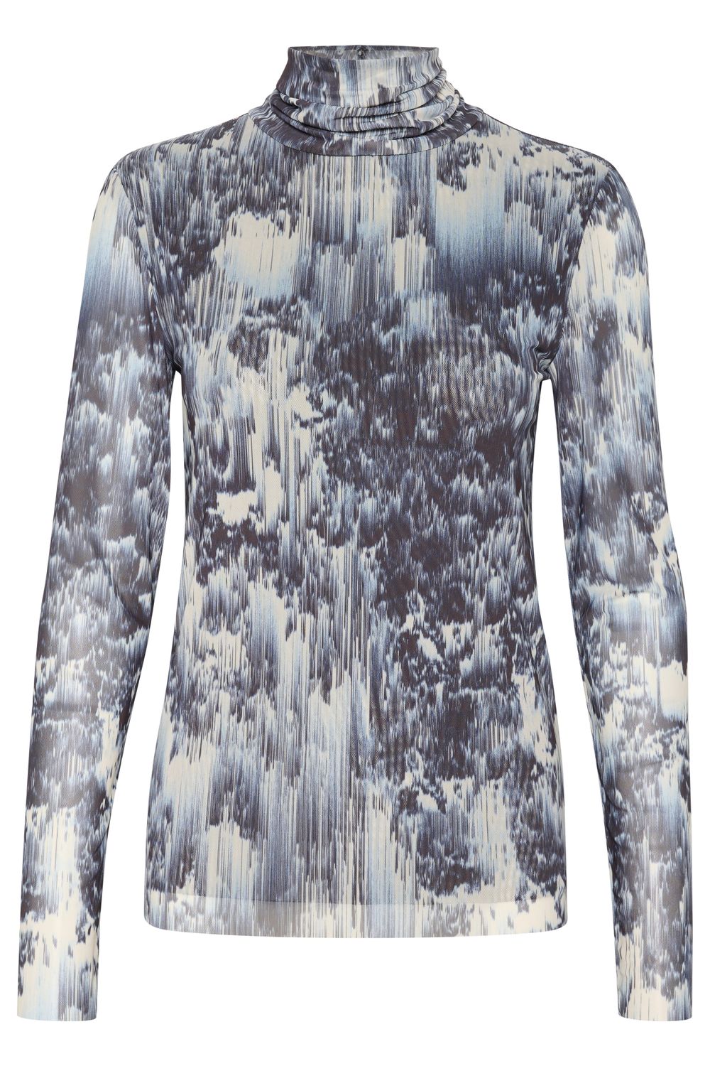 SLHartley Mockneck Tee, Color: Dark Navy Landscape Print, Size: S