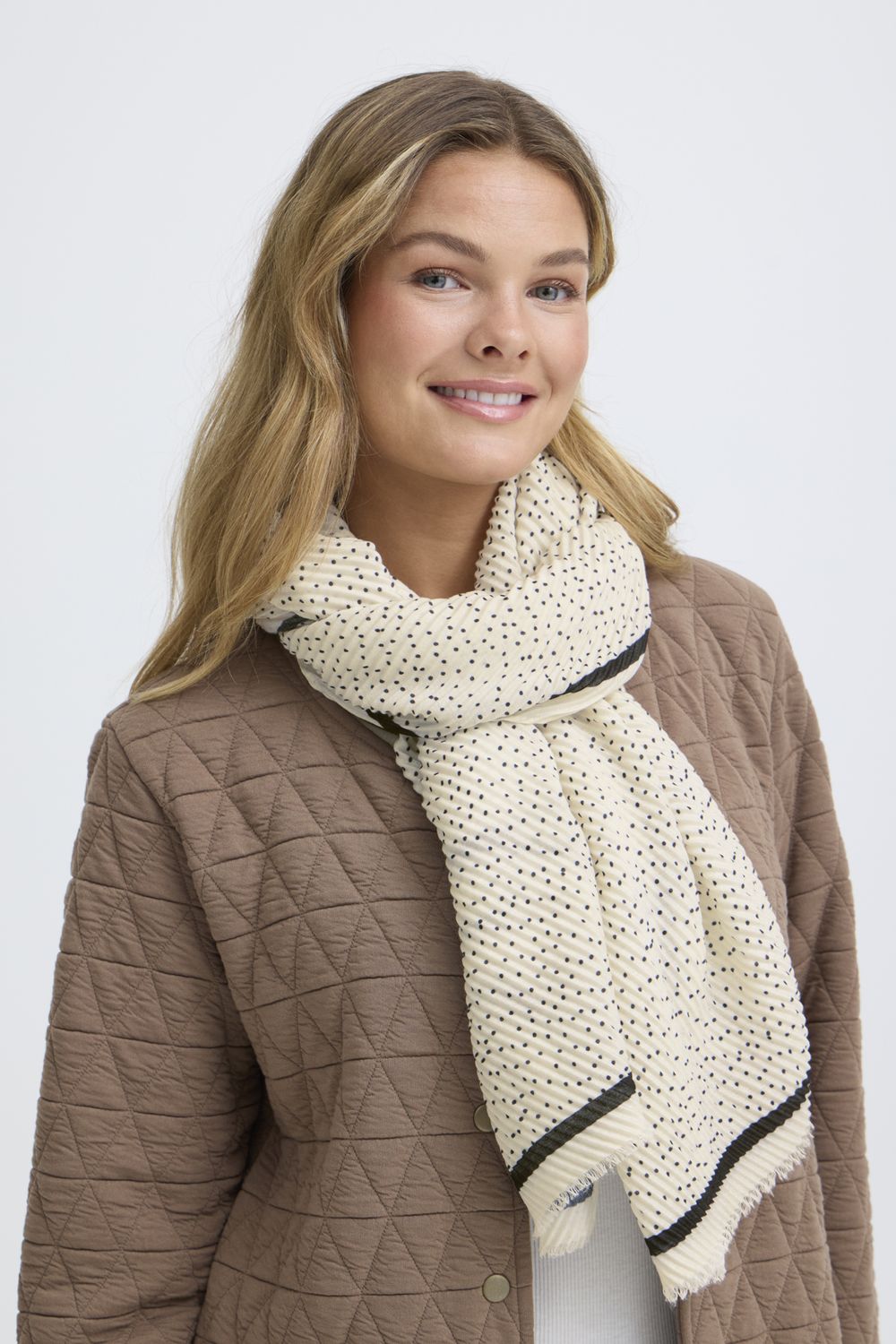 FRPLISEA SCARF, Color: DOT DOTS BLACK, Size: ONE