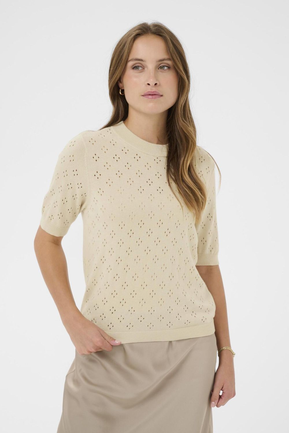 OlineSZ SS Pullover, Color: Oatmeal, Size: XS