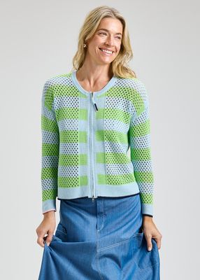 8418 Pointelle Cardi