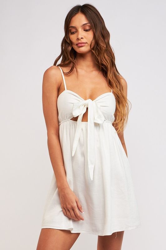 Front Tie Babydoll Dress