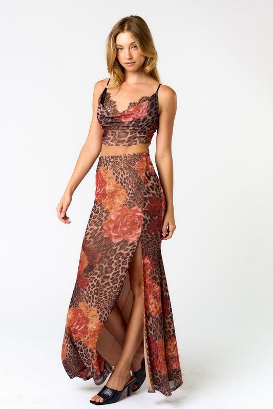 Mesh Maxi Skirt
