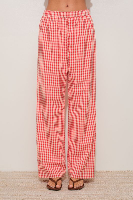 Gingham Boxer Pants