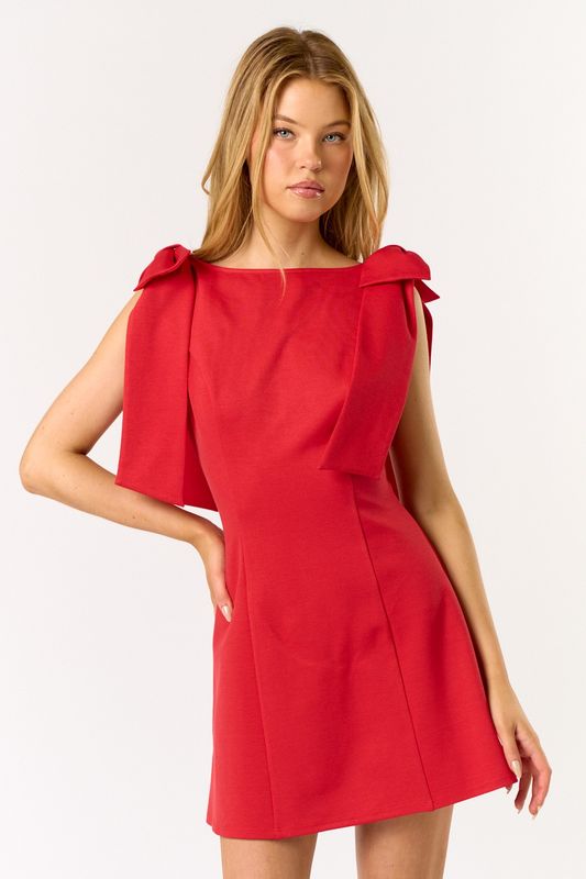 Bow Shoulder Dress