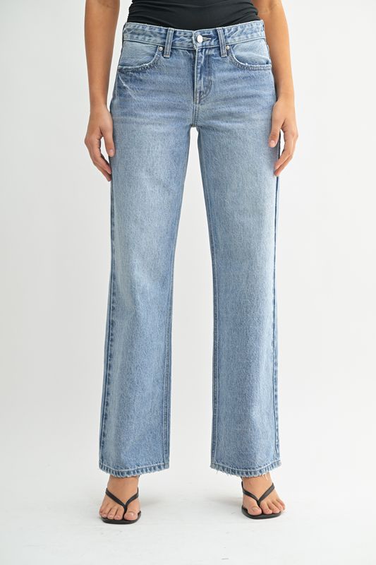 Low Rise Relaxed Straight Leg Jeans
