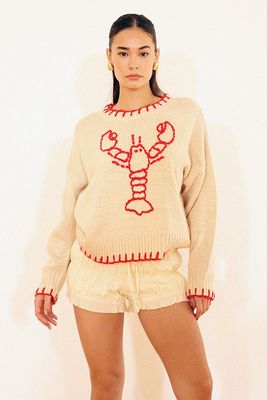 Stitched Lobster Sweater