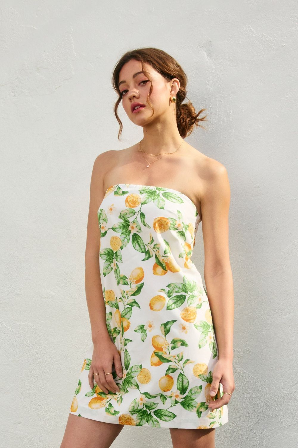 Strapless Tie Back Mini Dres