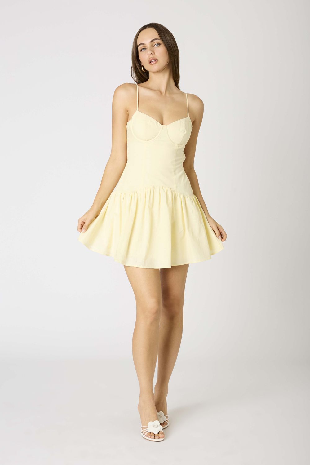 Open Back Drop Waist Mini Dress