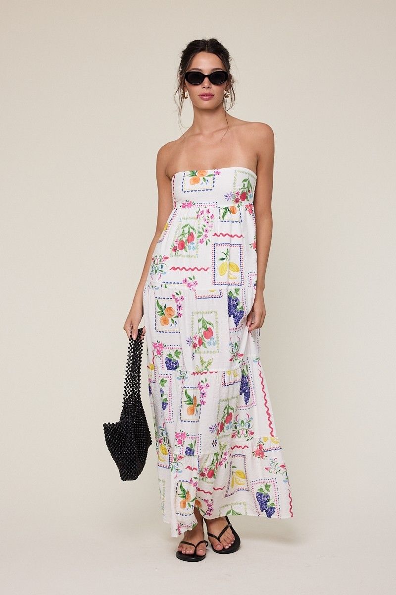 Open Back Tie Tube Maxi Dress