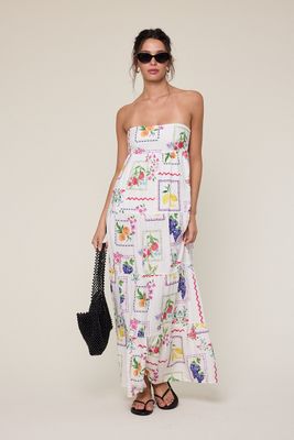 Open Back Tie Tube Maxi Dress