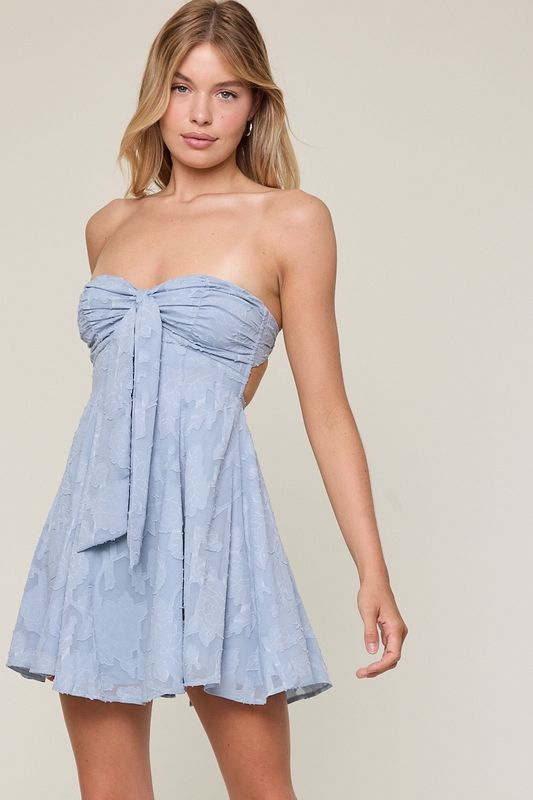 Embossed Strapless Dress