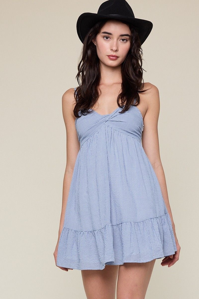 Plaid Twisted Dress