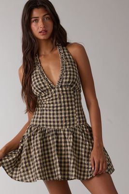 Checker Halter Dress