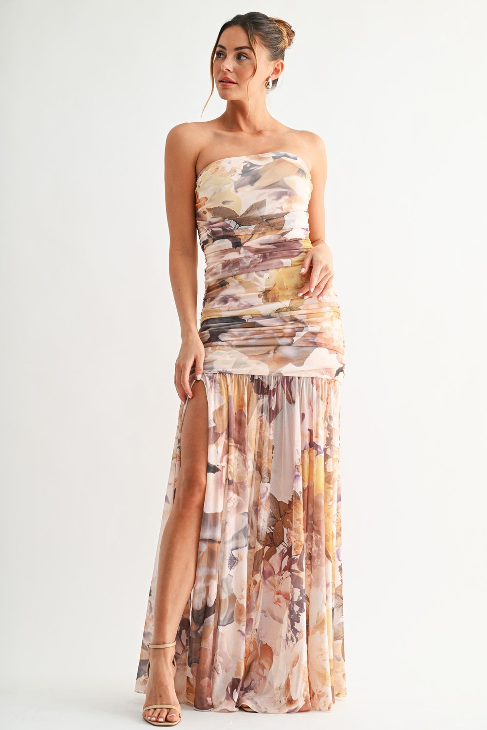 Ruched Strapless Dress