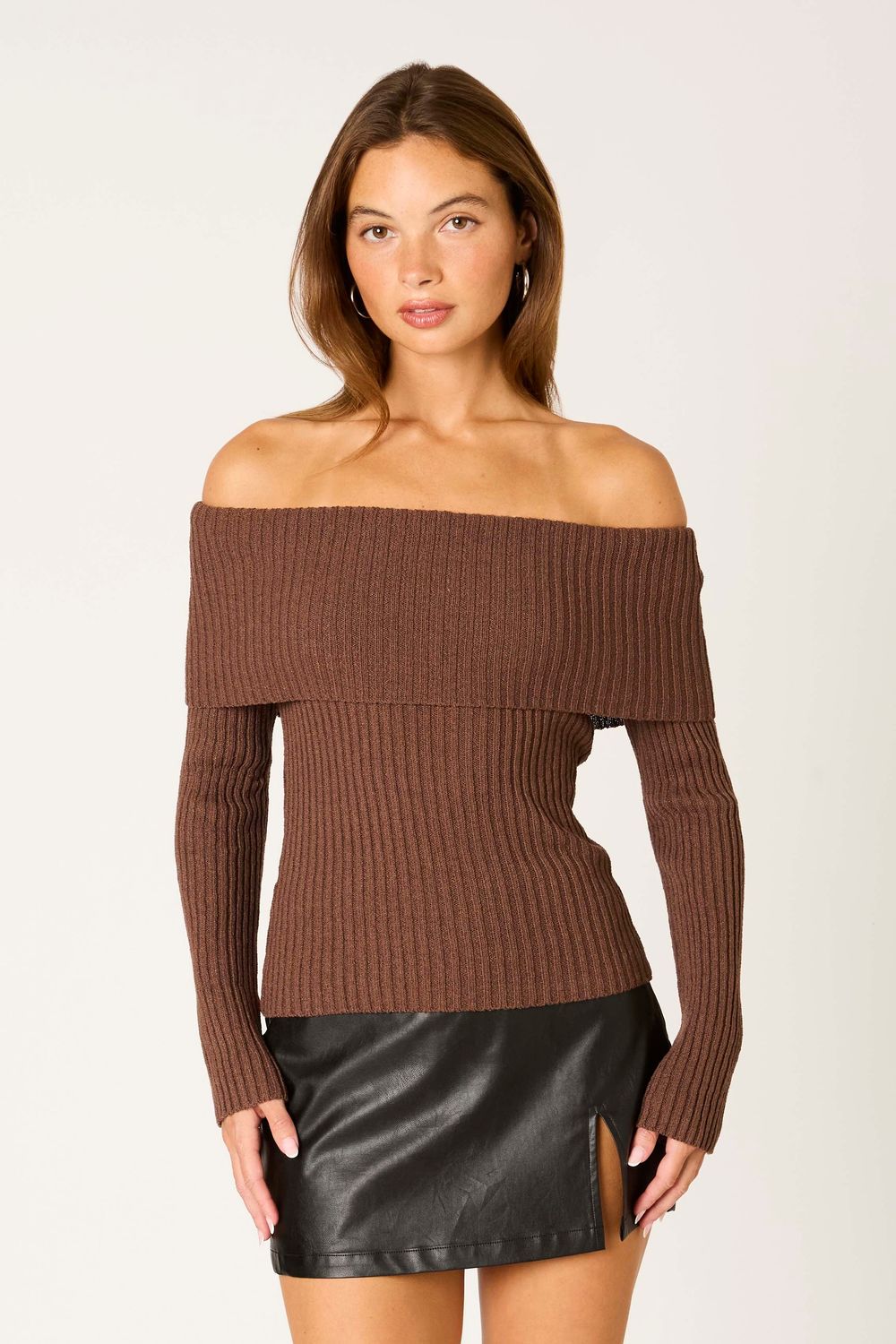 OTS Knit Sweater, Color: Brown, Size: XSmall