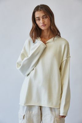 Inside Out Rolled Hem Sweater