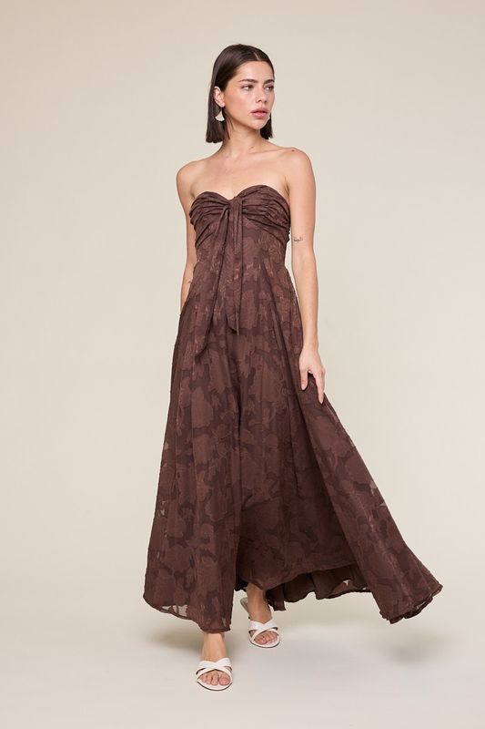 Floral Embossed Maxi Dress