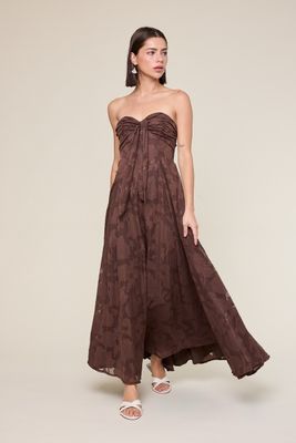 Floral Embossed Maxi Dress