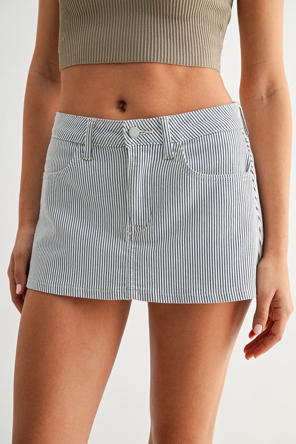 Stripe Denim Skort