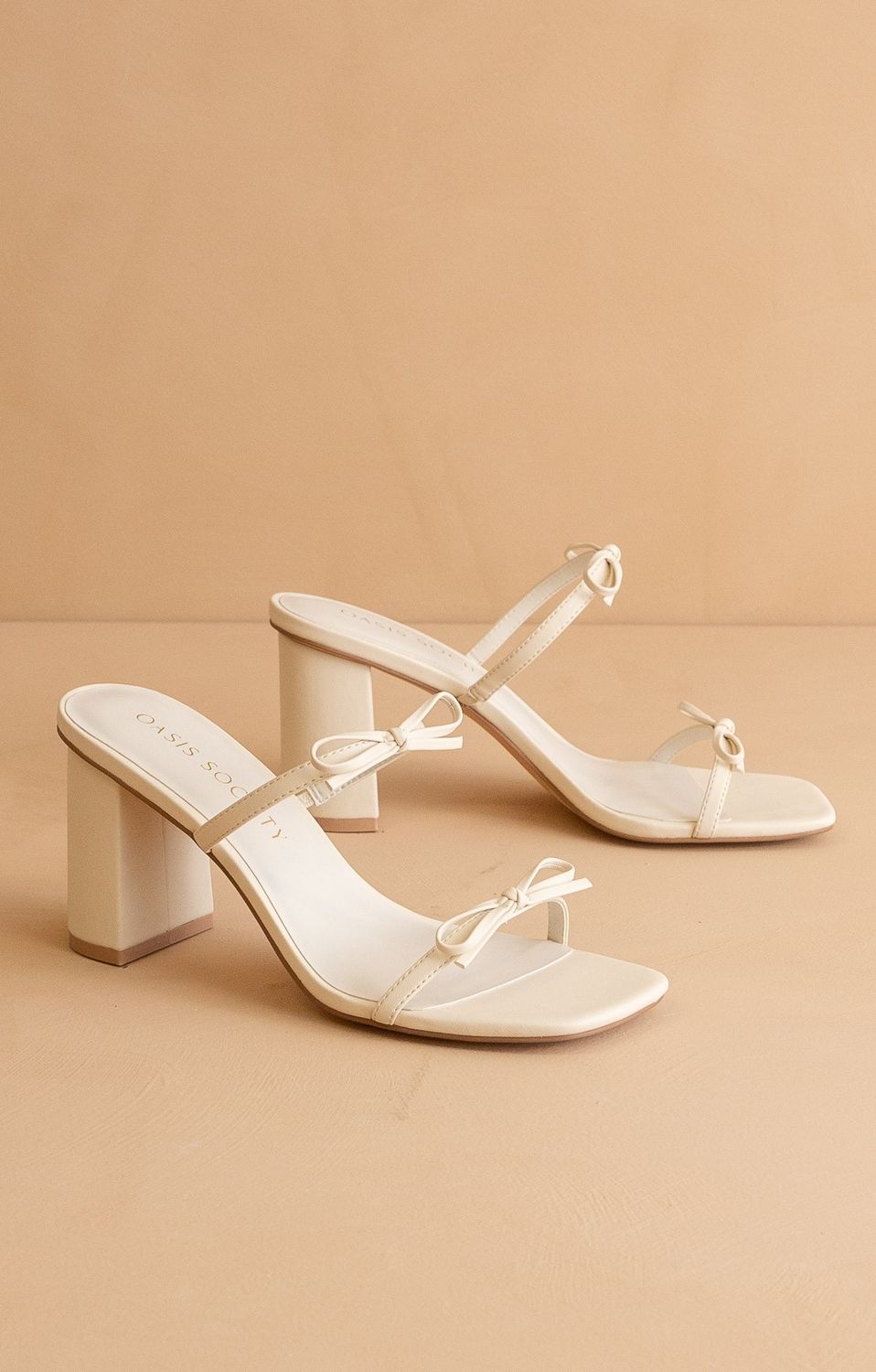 Wendy Double Strap Bow Heel