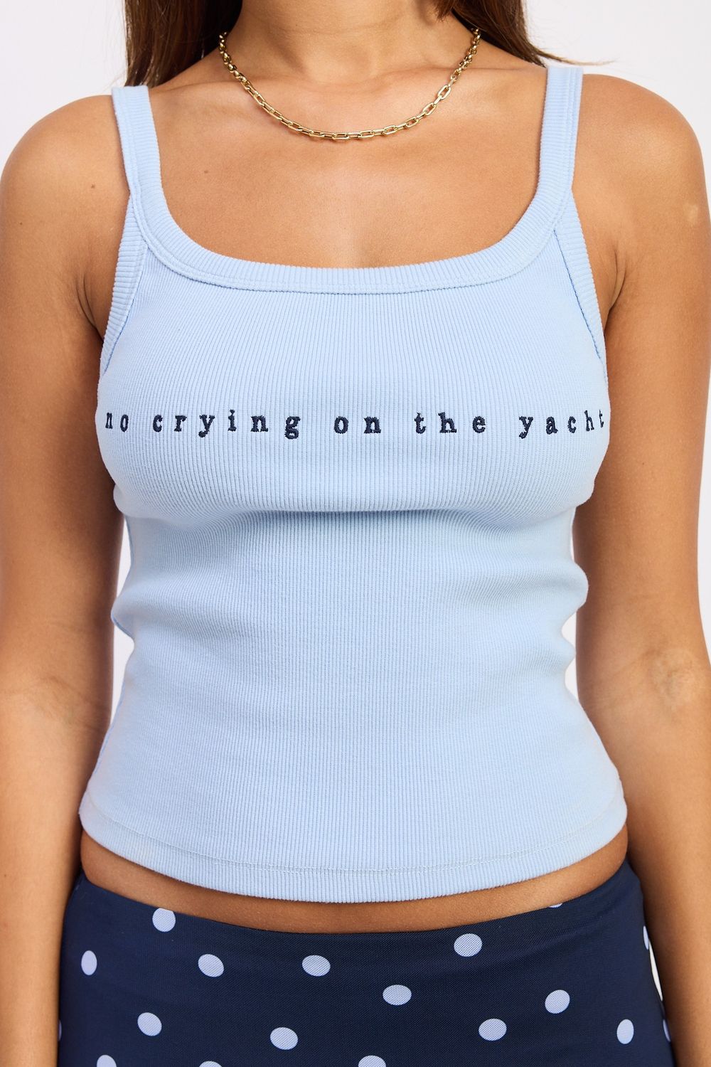 Allison Yacht Top, Color: Baby Blue, Size: Small