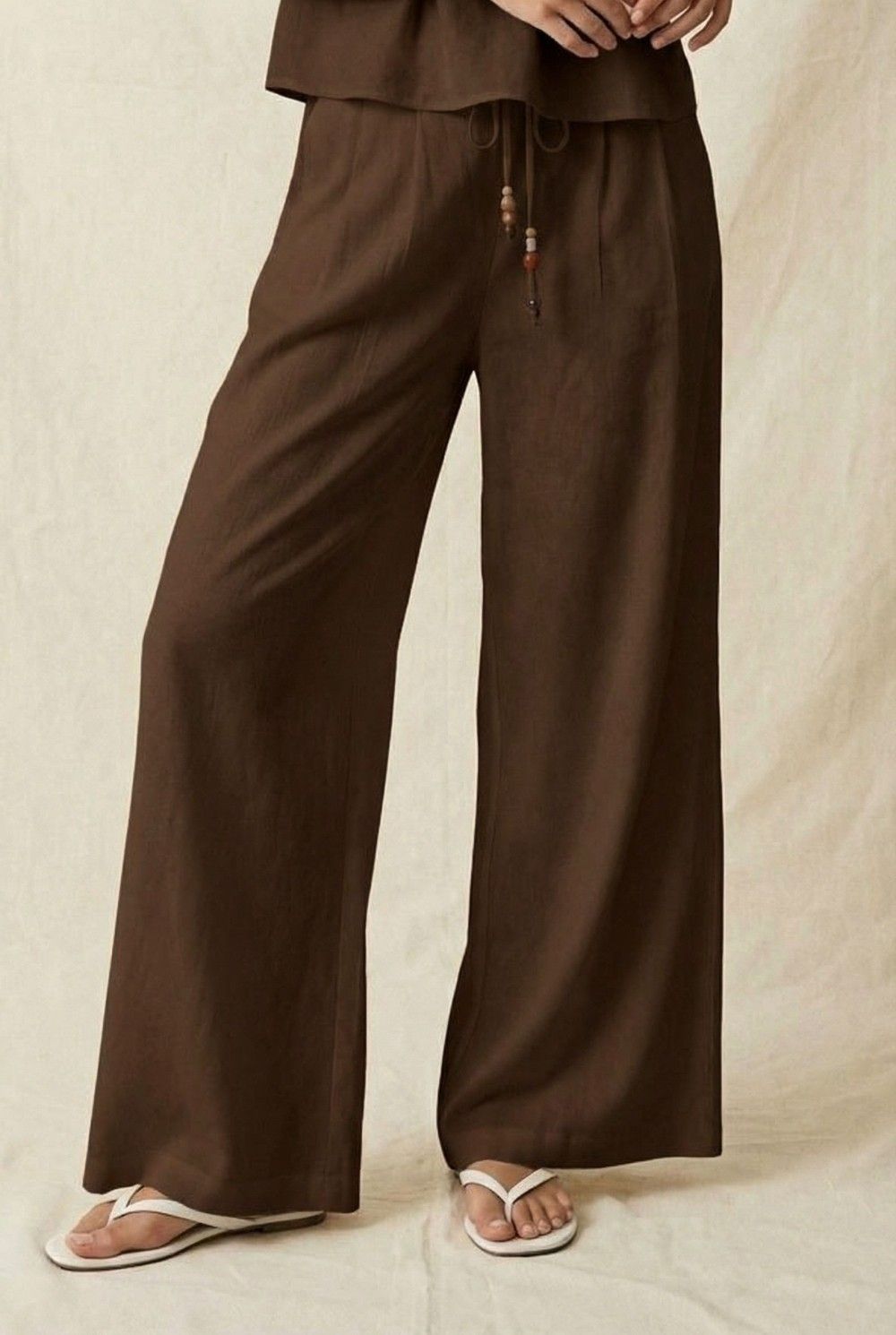 Trinity Beaded Pants, Color: Brown, Size: Small