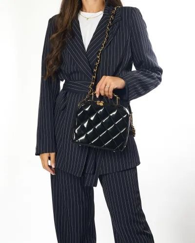 Chanel Cube Vintage Vernice Nero