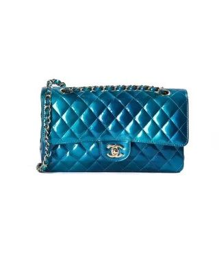 Chanel 2.55 Timeless Vernice Blu Verde