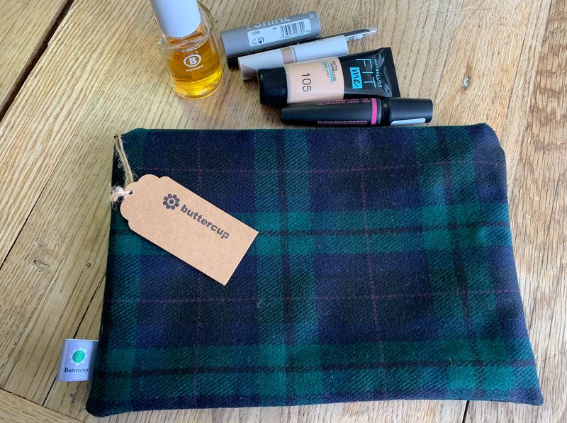 Scottish tartan make-up purse
