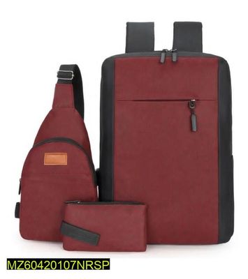 Multipurpose Laptop Bag With USB Port  - Pack Of 3