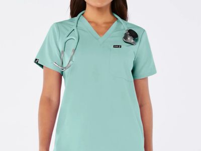 V Neck Brazilian Teal