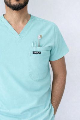 V Neck Brazilian Teal