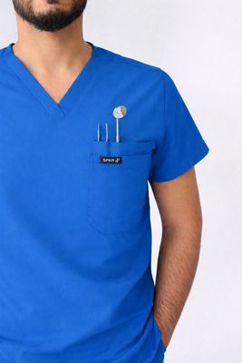 V Neck Egyptian Blue